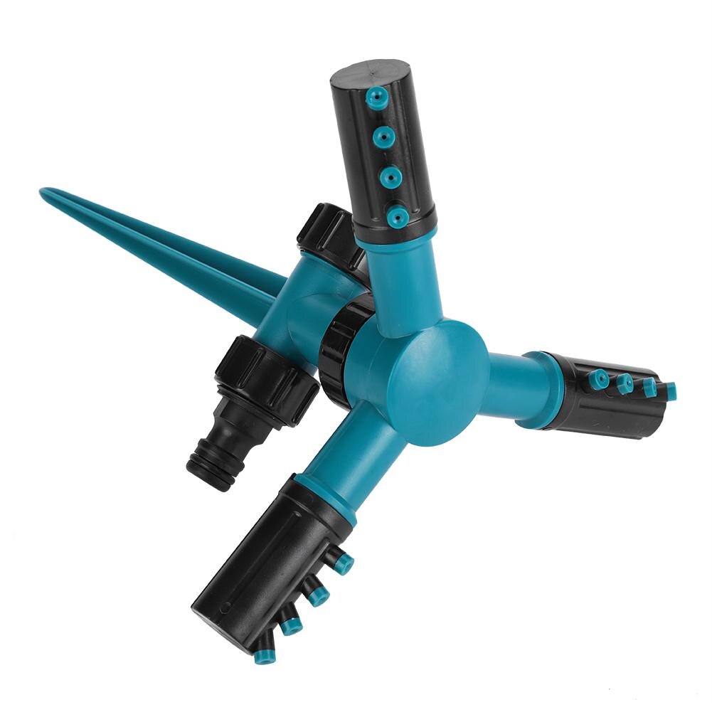360 Degree Rotating Lawn Sprinkler with 3 Arms Adjustable Automatic Garden Watering Irrigation Tool Rotating Watering Sprinkler