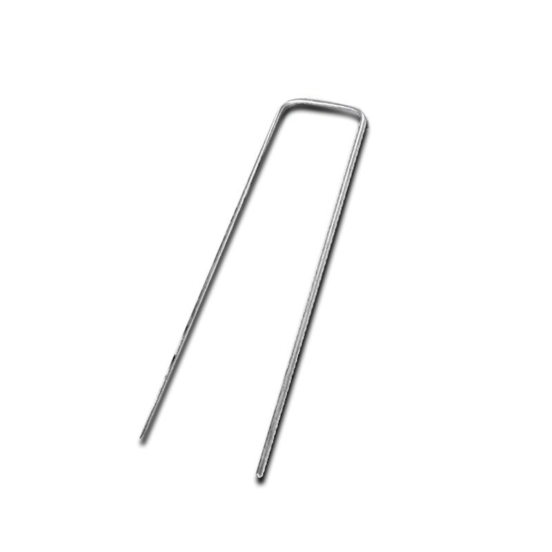 50 unids/pack jardín Peg de Metal de plata en forma de U de jardín de tierra de película fijo clavijas jardinería herramientas de fijación película Peg