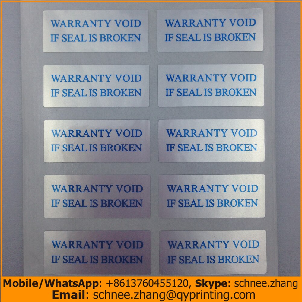 100pcs tamper proof labels product ahesive label warranty void if seal is broken secure sticker VOID OPEN 25*10mm