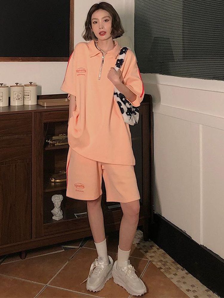 Puku juzg Sportbekleidung damen #39 sommer, lockere kurzarm-t-Hemden, gymnastikshorts, lauf- und freizeit-zweiteiler