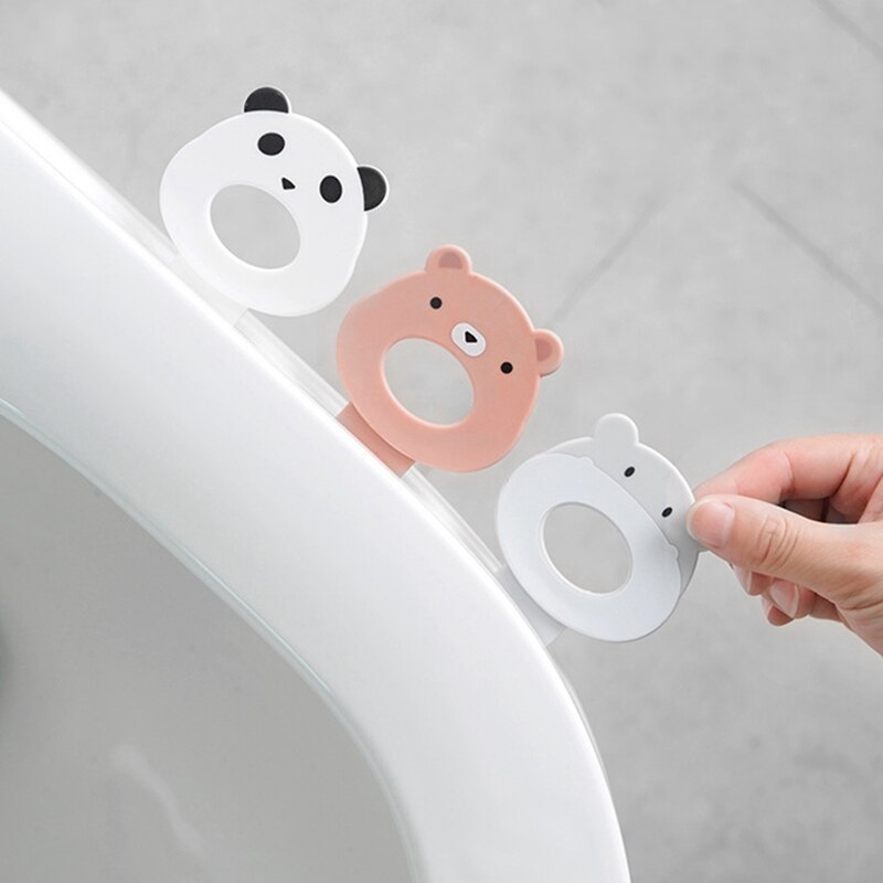 2 stuks cartoon toiletdeksel draagbaar toiletklepapparaat toiletdekselhefapparaat badkamer draagbare handgreepzitting accessoires
