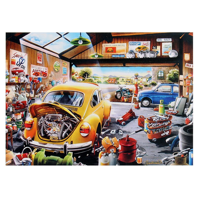 Jinletong Puzzel 1000 Stuks Adult Jigsaw Speelgoed Auto Cartoon Wereld Puzzel Homeschool Levert Educatief