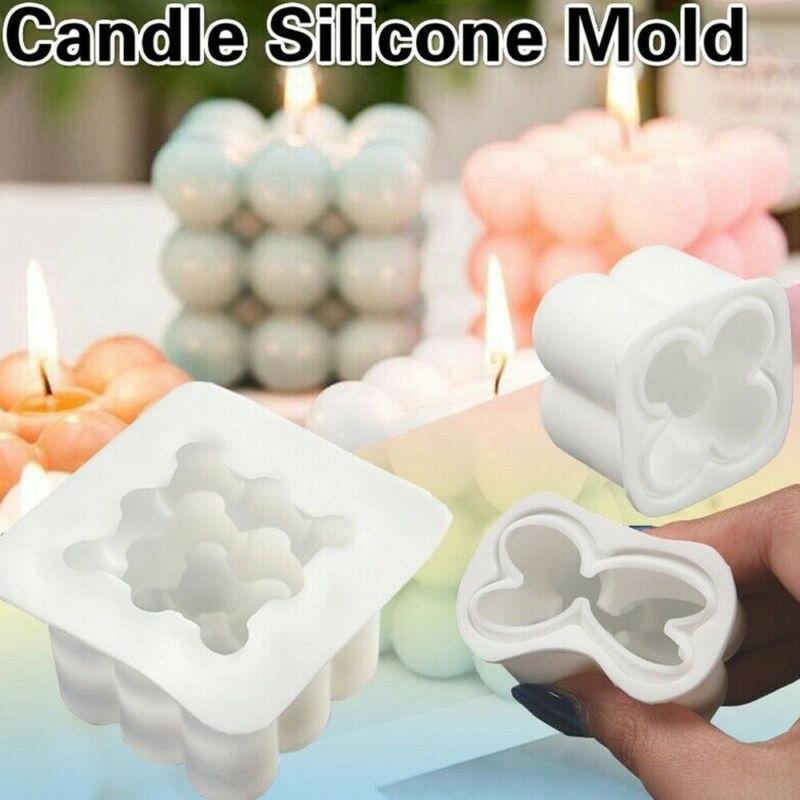 Universal Diy Cube Mold Thee Licht Wax Resin Casting Epoxy Mould Ambachten Gereedschappen Siliconen Mal Kaars Mallen Voor Kaarsen Maken