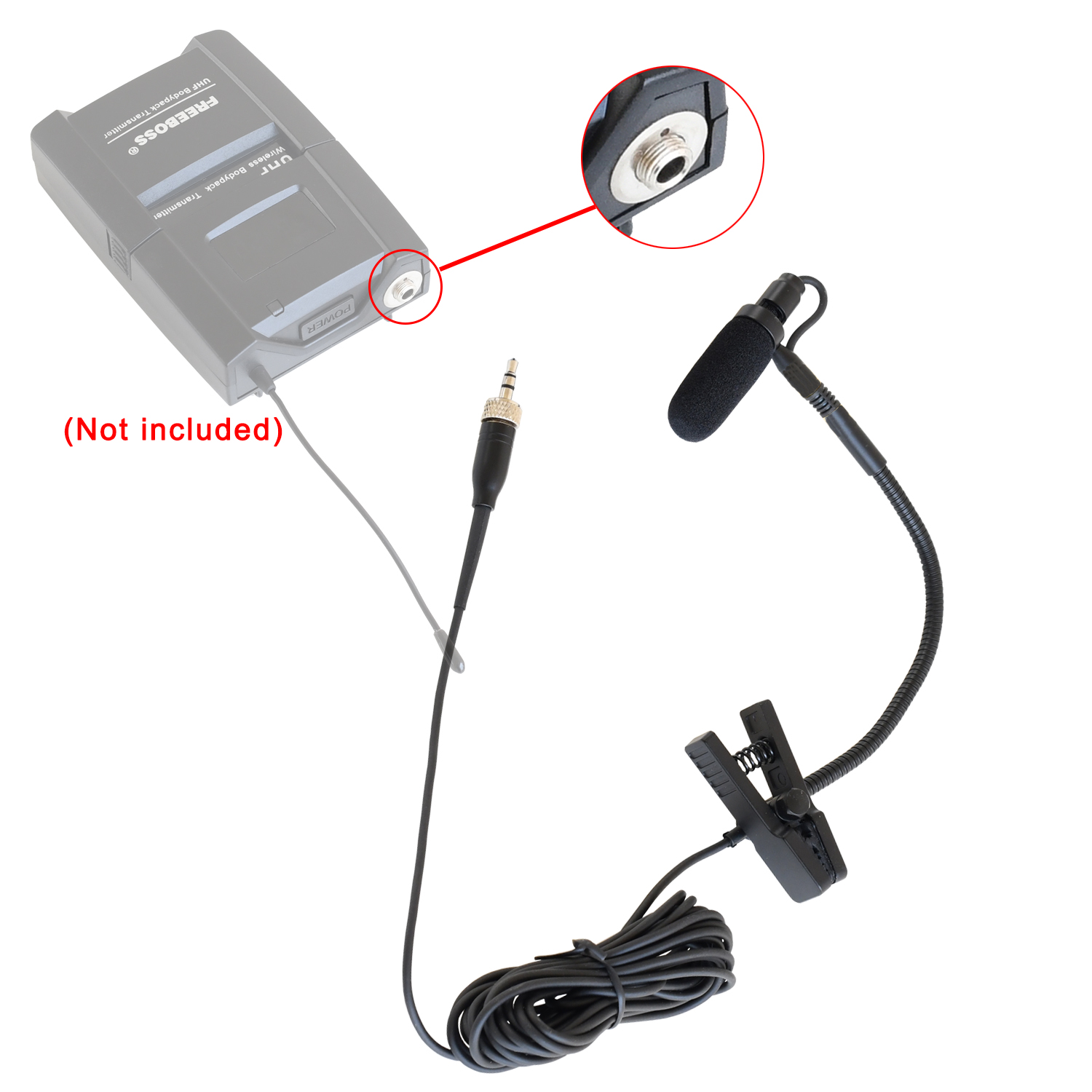 Mini Draagbare Bedrade Sax Microfoon 3 PIN 4 PIN XLR 3.5mm Plug Condensator Saxofoon Omnidirectionele voor Muziekinstrument Microfoon IM-20