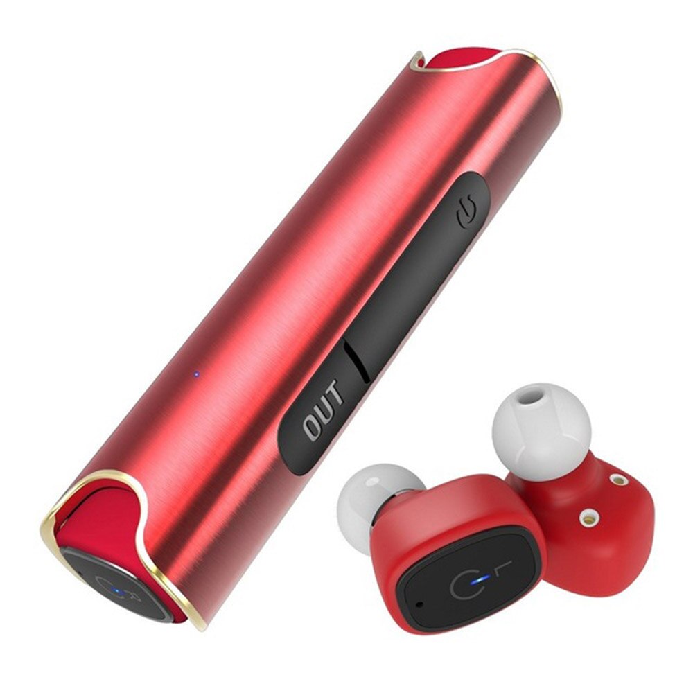 DISOUR MVO S2 TWS Bluetooth Oordopjes Oortelefoon Mini Stereo Sport Muziek Draadloze Headset Met Opladen Doos TWS Oortelefoon Voor Xiaomi: Red