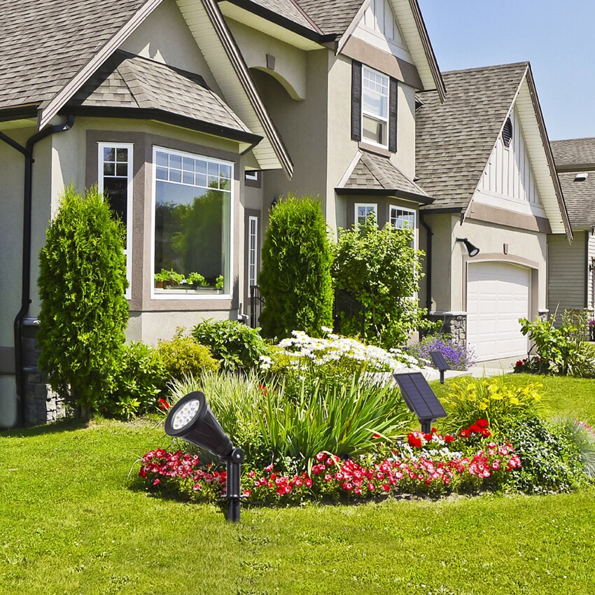 Khlitec 7 Led Solar Spotlight Met Zonnepaneel Auto Kleur Veranderende Outdoor Verlichting Zonne-energie Tuin Lamp Wandlamp