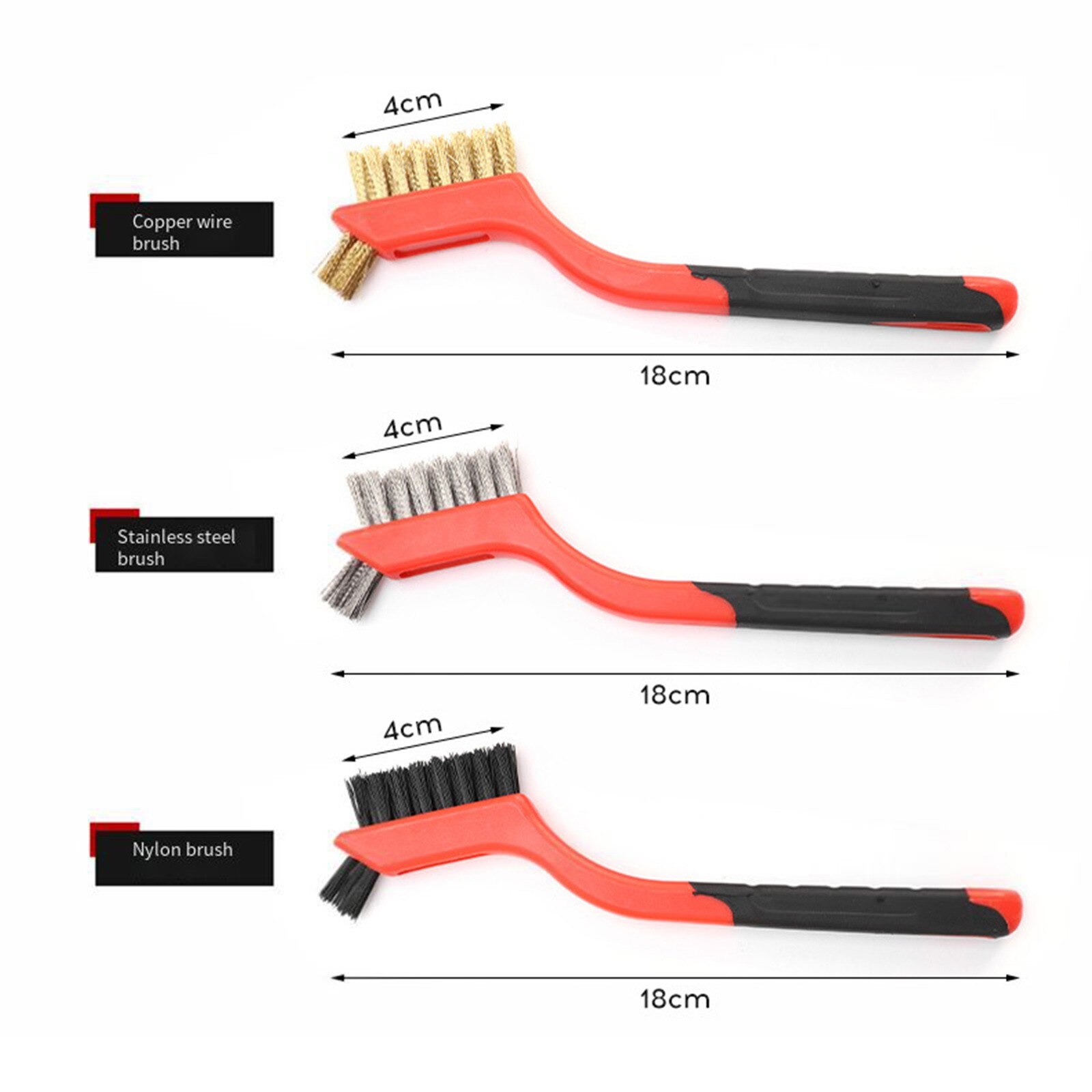 25# Wire Brass Brush 170mm Mini Brushes Micro Steel Brass Remover Paint Remove Metal Scrubbing Polishing Burring Brush