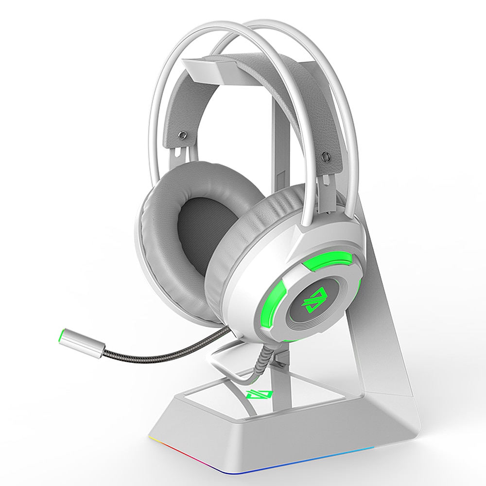 Auriculares para juegos de jazz AX120-7,1 canales estéreo con cancelación de ruido en la oreja, auriculares con micrófono y bajo envolvente, orejeras de memoria suave