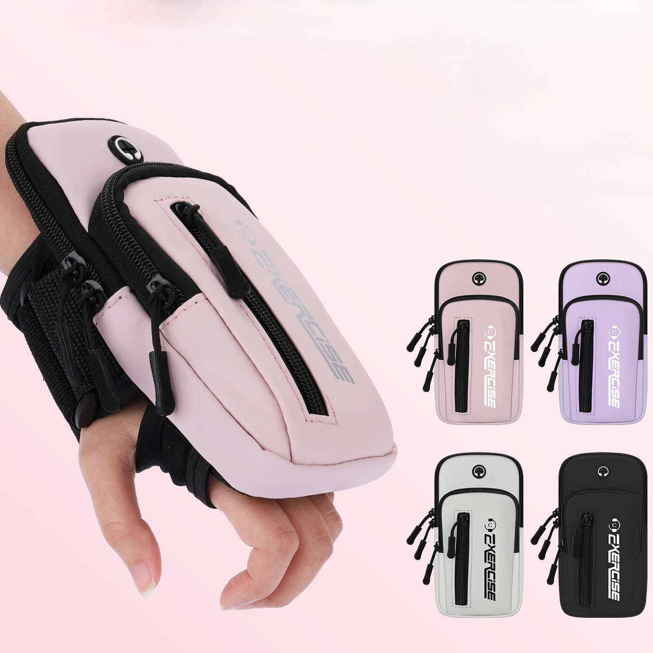 Haissky multifunctionele polstas voor hardlopen, geschikt voor iphone 17, 16 , 15 , 14 pro max air plus, met ritssluiting, ideaal voor buitenactiviteiten zoals fietsen en fitness.