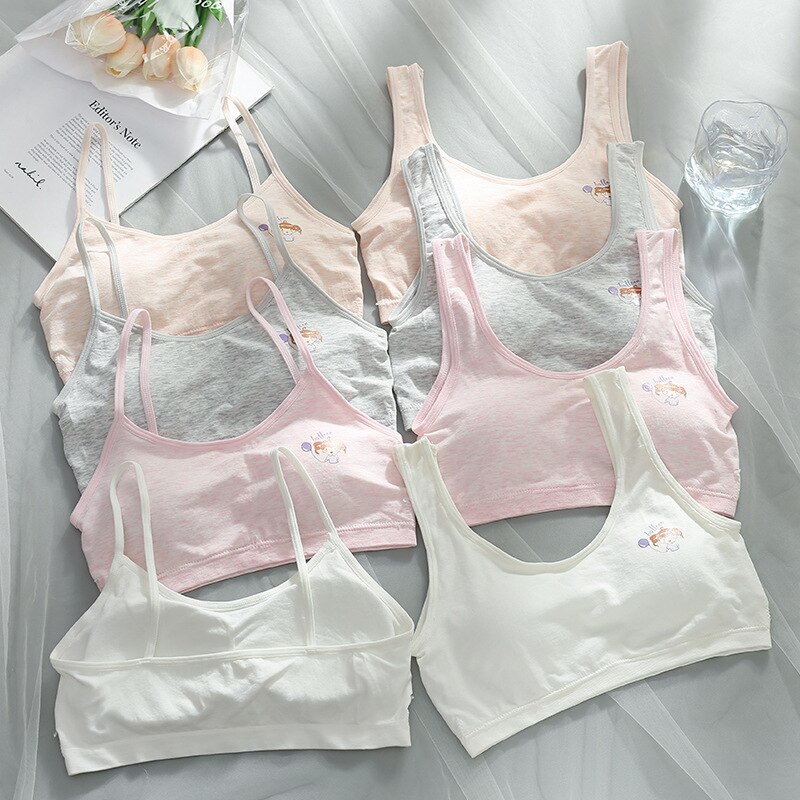 Girls Seamless Development Period Girl Underwear Girl Student Wireless Bra Anti-failure Bottoming Vest Girl 8-16Y Training Bras