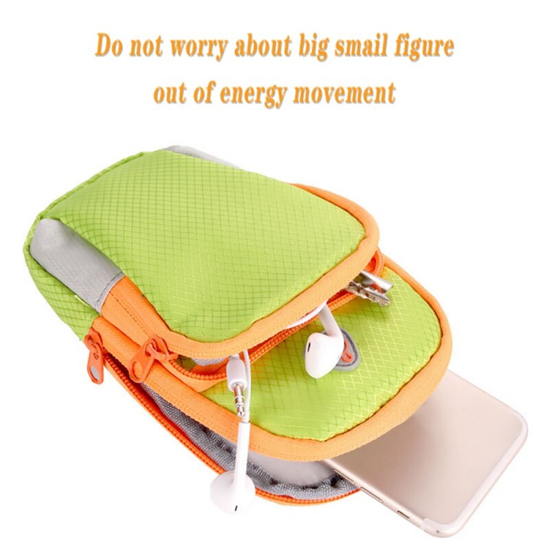 Bolso de brazo para teléfono para correr, bolso de gimnasio exterior, bolso de muñeca, brazalete para correr, funda de teléfono móvil con bolsa de soporte