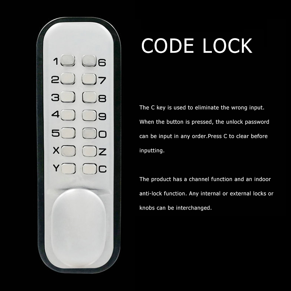 Mechanical Door Lock Digital Combination Push Button Keypad Keyless Code Set Security Intelligent Lock for Room