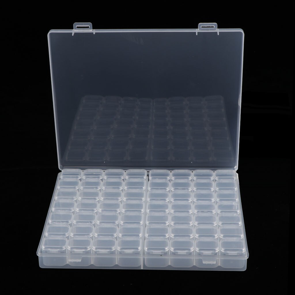 Plastic Leuke Clear Opbergdoos Met 56 Grids Sieraden Nail Art Pil Kralen Mini Case Sieraden Display