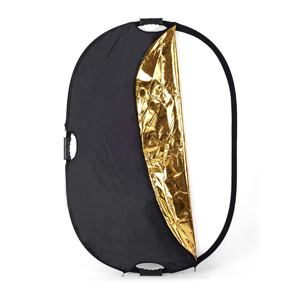 5 In 1 Multi Disc Non-Slip Photography Lighting 80x120cm Oval Collapsible Ergonomics Photo Studio Reflector Outdoor With Handle