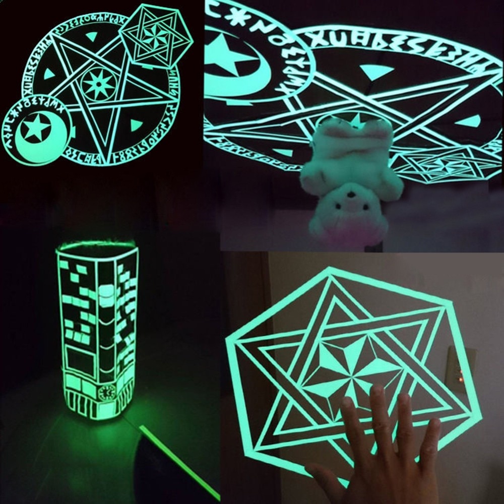 Cinta adhesiva fluorescente de 4cm * 1m luminosa de noche, autoadhesiva que brilla en la oscuridad, cinta adhesiva de seguridad para hogar Decoración de advertencia