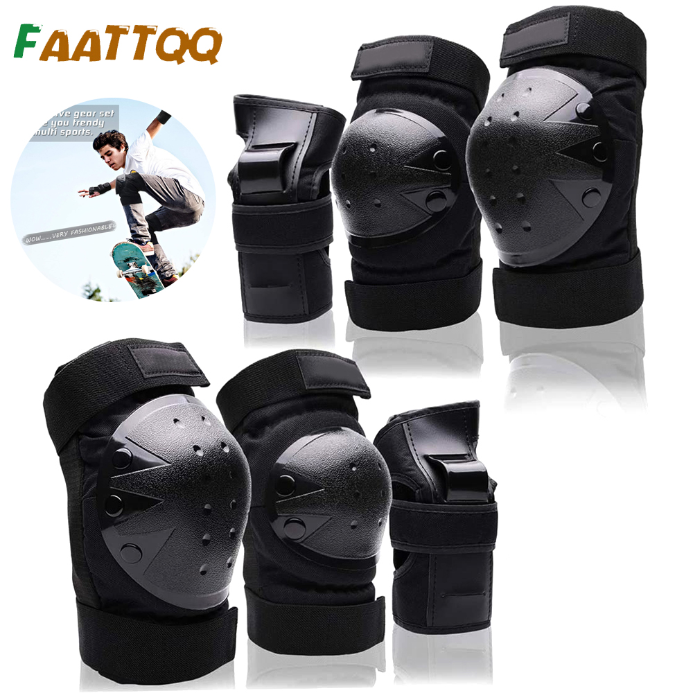 Knie-Ellenbogenschützer für Kinder/Erwachsene, Handgelenkschützer, Schutzausrüstungsset für Rollschuhe, Radfahren, BMX, Skateboard, Roller-Reitsport