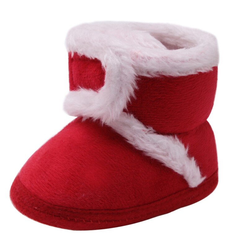 Winter Baby Boy Girl Cotton Boots Casual Shoes First Walkers Newborn Cute Non-slip Soft Sole Shoe Warm: R / M