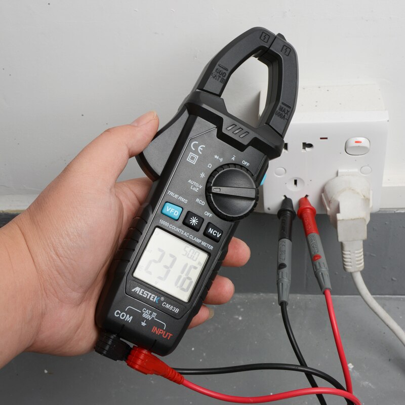 Digital Clamp Meter 600A AC Current AC/DC Voltage Ohm True RMS Auto Range VFD Capacitance NCV Tester Ammeter Multimeter