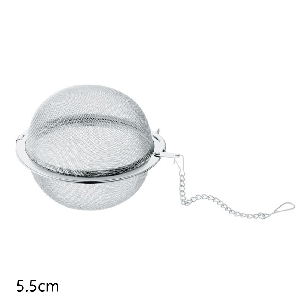 Reusable Stainless Stainless Steel Tea Infuser Sphere Mesh Tea Strainer Coffee Herb Spice Filter Diffuser Handle Tea Ball: 5.5cm