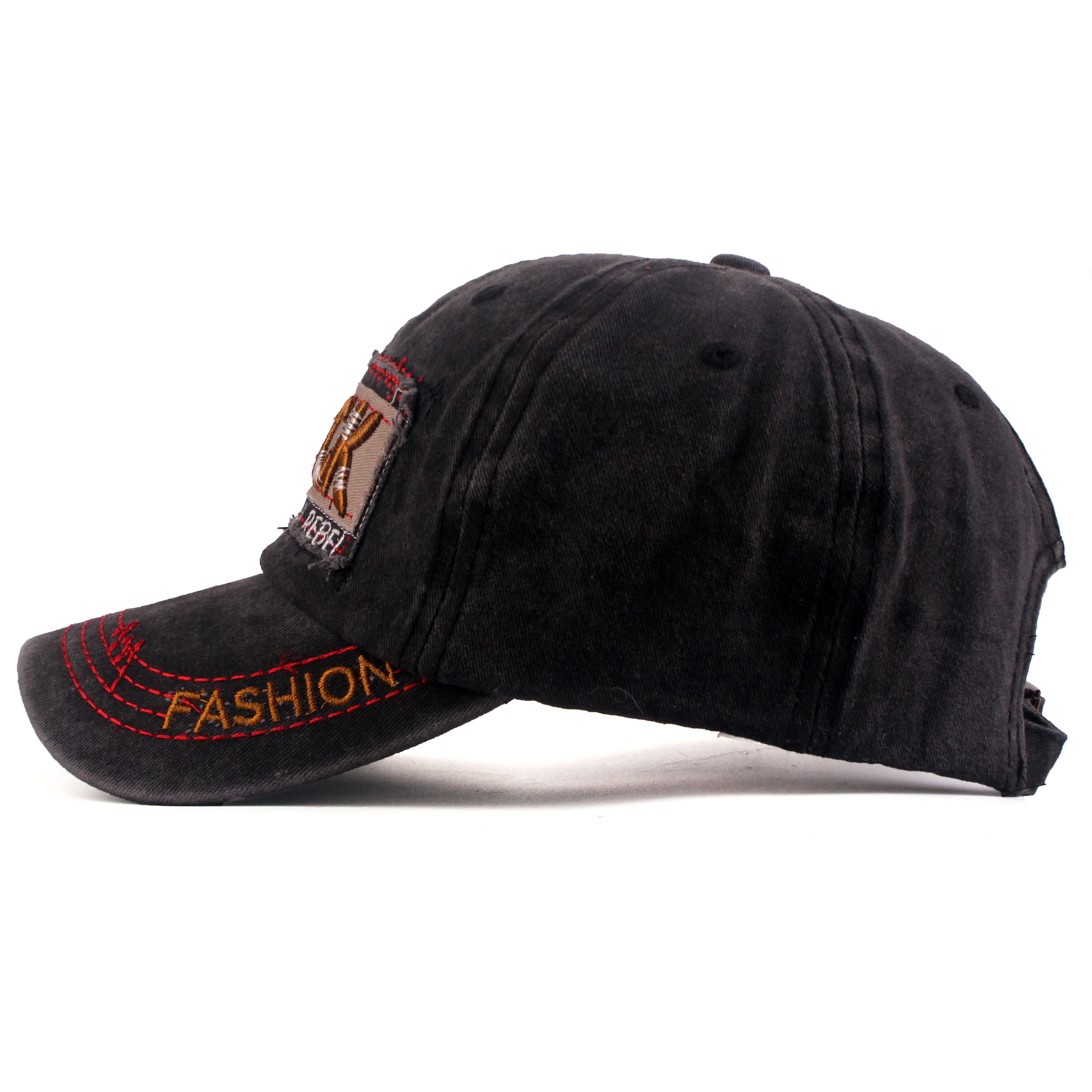 Xthree Baseball Cap Gewassen Katoen Voorzien Cap Brief Zwart Borduren Snapback Vader Hoed Voor Mannen Bone Gorra Casual Casquette cap
