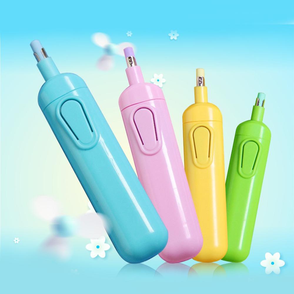 Electric Rubber Eraser with Fan Battery Operated Automatic Drawing Sketch Eraser School Supplies Stationery Child Learning