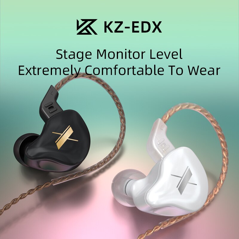 KZ EDX wired Earphones with mic headset gamer micro earpiece sports earbuds active noise cancelling earbuds bass speaker for zs3