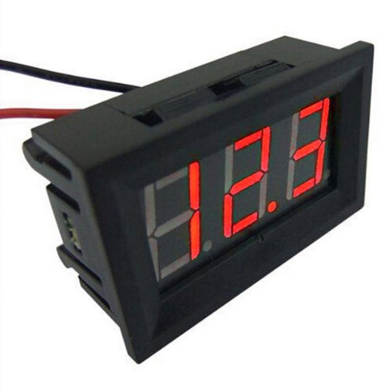Mini Voltmeter Tester Digital Voltage Meter Voltage Test Battery DC 2.4V-30V 2 Wires for Motorcycle Car LED Display Gauge