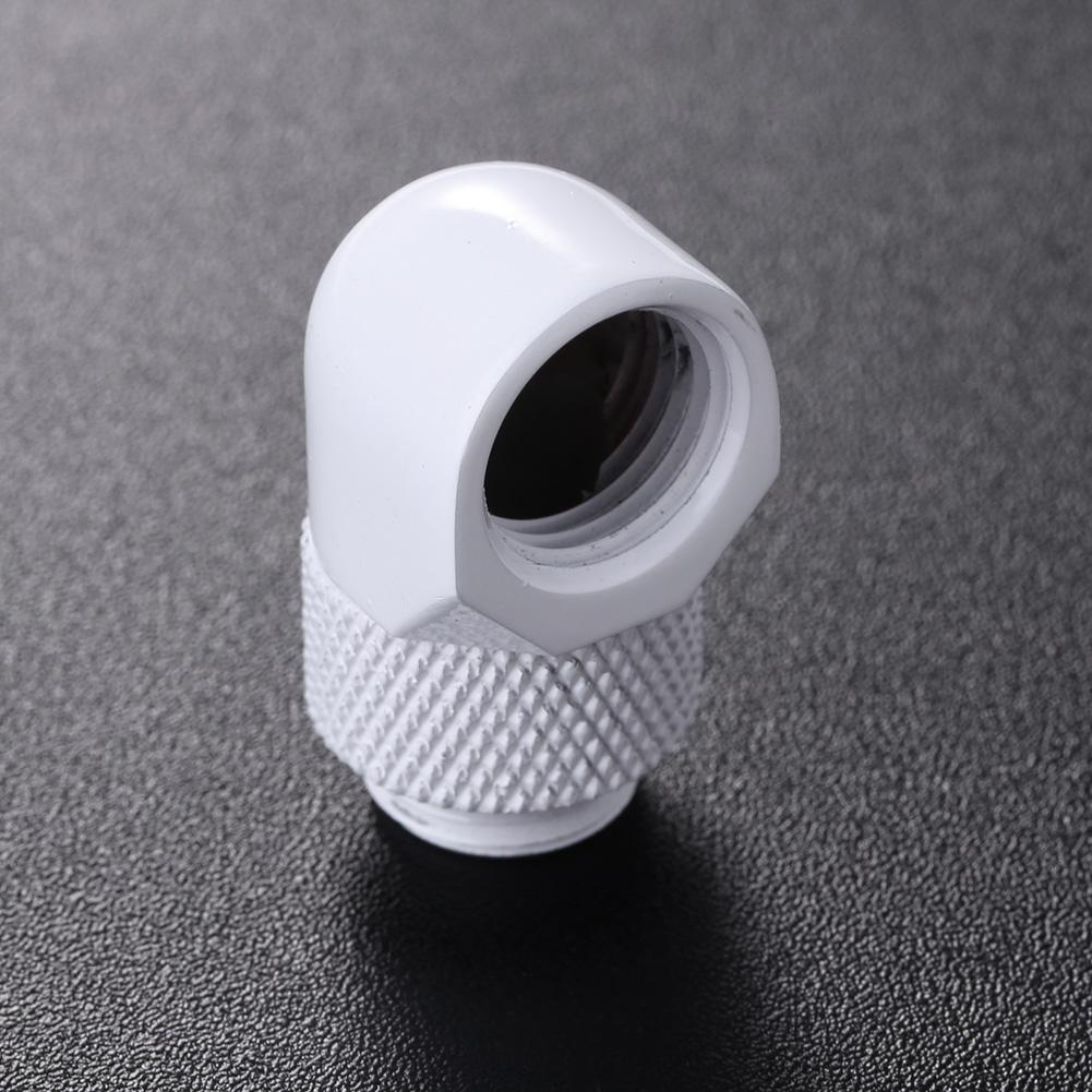 Richer-R G1/4 schroefdraadadapter, dubbele nippel computer waterkoelingsverbindingsstukken, lange korte waterkoelingsadapter, 2 stuks/set voor computer, waterkoeling, zwart (lang