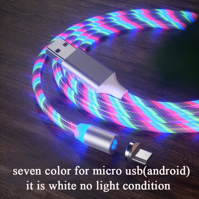 Lighting Fast Charging Magnetic USB Type C Cable Magnetic Cable USB Micro Charger Cable Wire for Xiaomi iPhone Huawei Samsung: Colorful For Micro