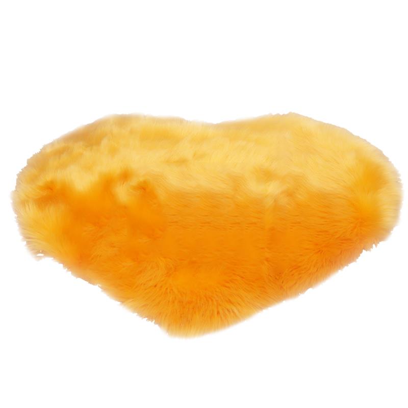 Hartvormige Pluizige Tapijt Wasbare Decoratieve Zachte Faux Fur Floor Mat Harige Tapijt Karpetten Voor Thuis Slaapkamer Decor: Yellow