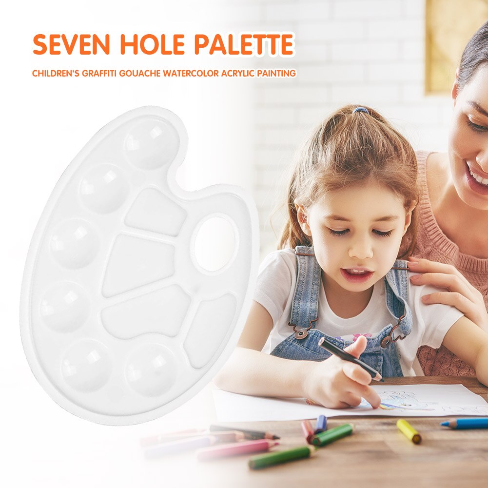 Plastic Color Palette Oil Watercolour Painting Pigment Tray Pallet Supplies Arts Crafts Alternatives Painted Tools