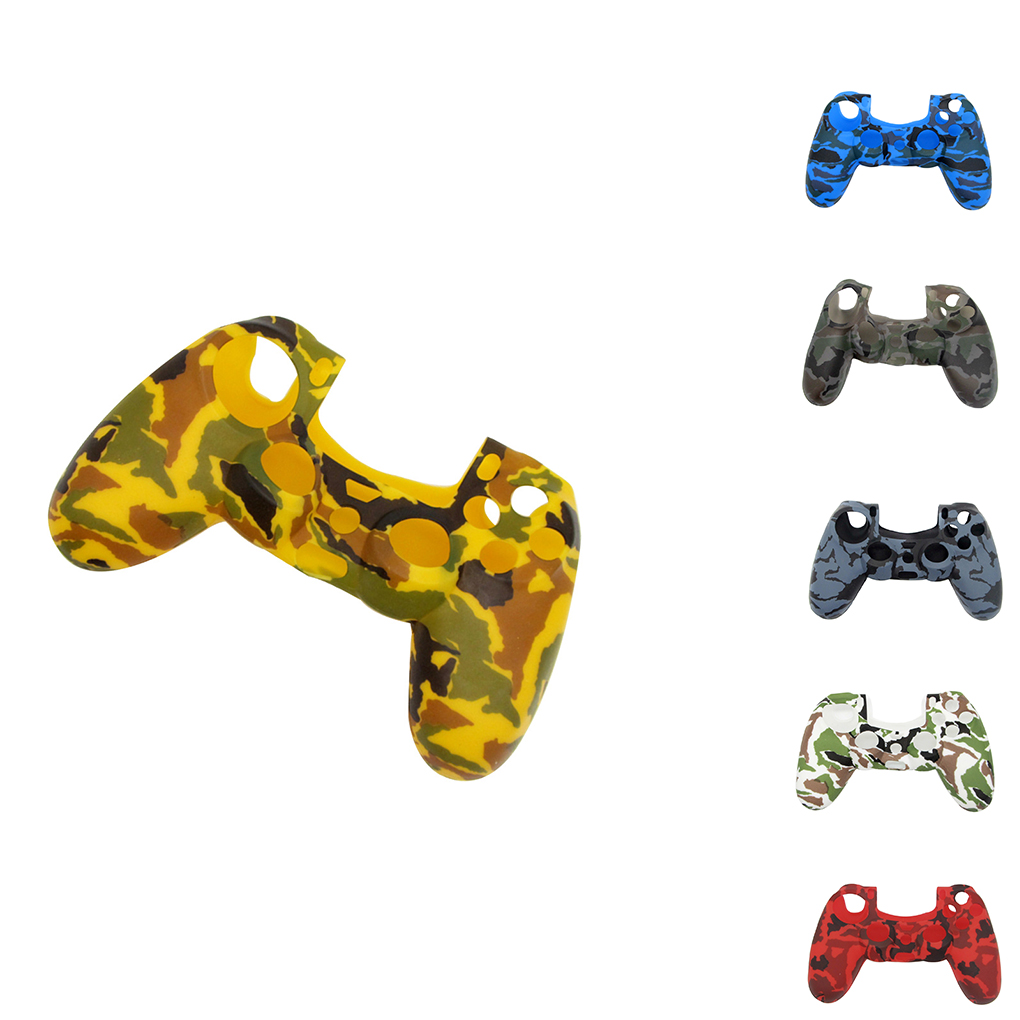 Replacement for PS4 Wireless Controller Case Camouflage Printing Soft Silicone Gel Skin Protective Rubber Cover