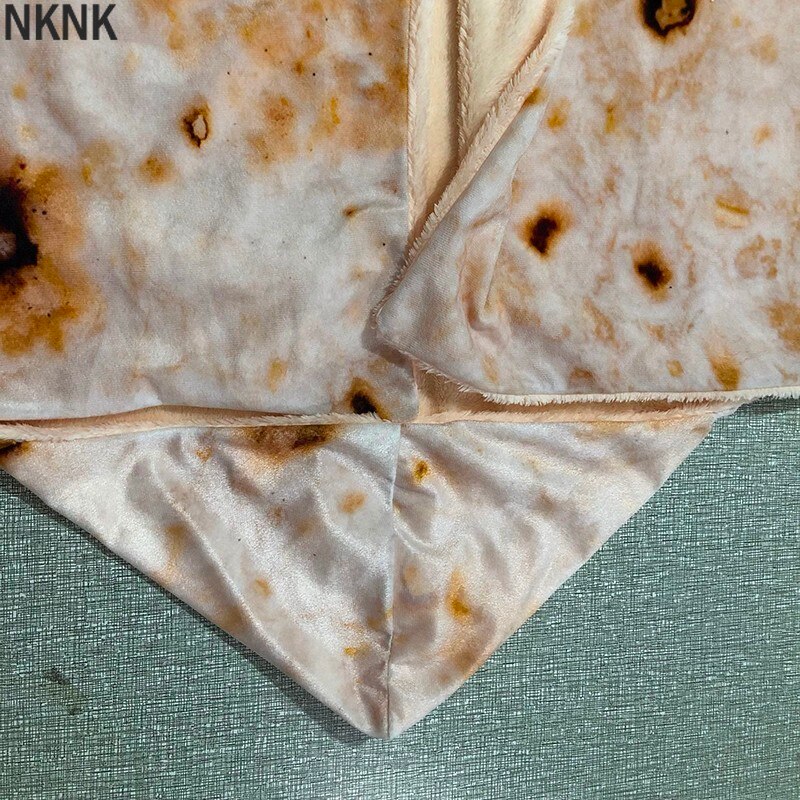 Tortilla 3D imprimé peluche à capuche couverture pour adultes enfant hiver doux polaire Burrito couverture pour emmailloter portable jeter des couvertures