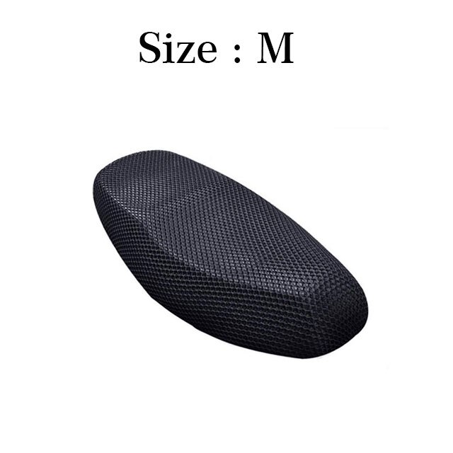 Funda de asiento de malla 3D para motocicleta, transpirable, de verano, para ciclomotor, Scooter, cojín antideslizante, accesorios impermeables: M