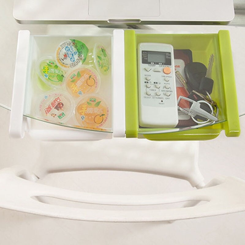 Hanging Basket Under The Wall Shelf Compartment Partition In The Refrigerator Pull-out Refrigerator Storage Box 16.5x15.5x7CM