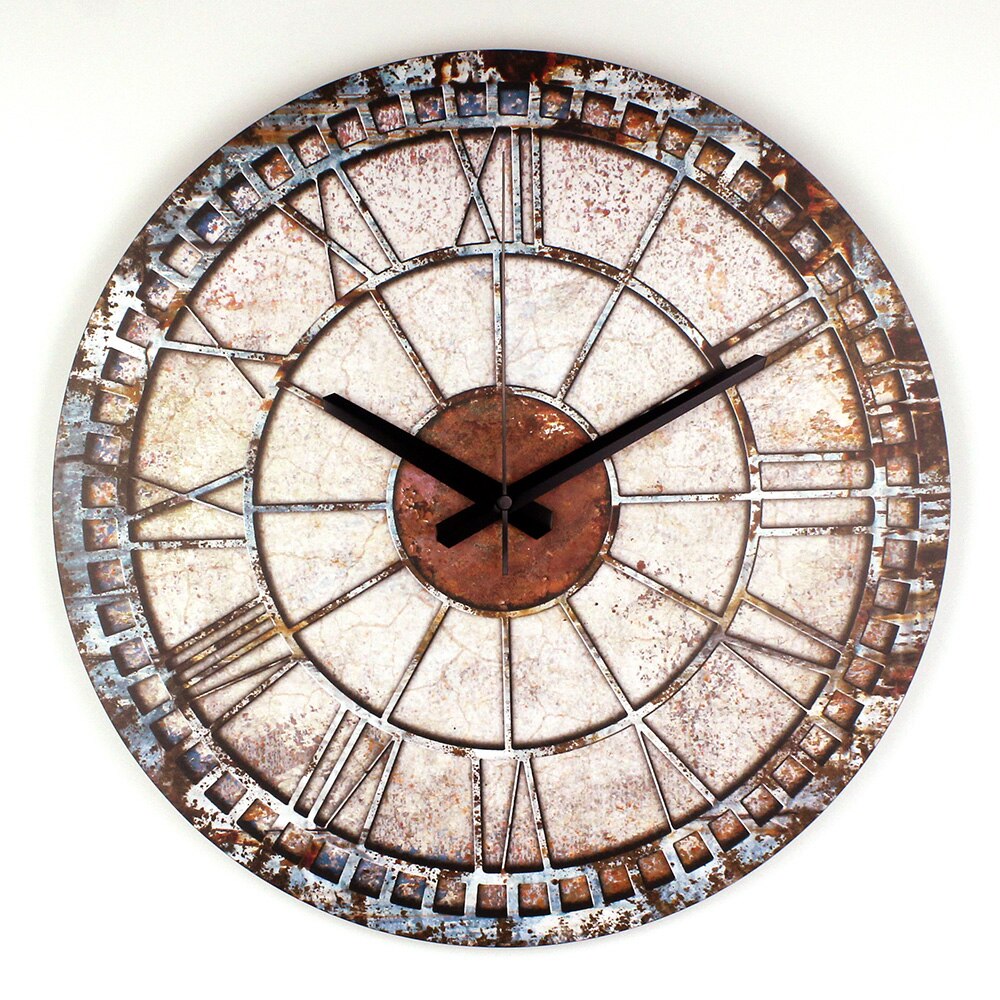 Große Wanduhr retro Heimat Dekor Für Küche Stille Wohnzimmer Kunst Jahrgang Wanduhren Rom Digitale Uhren Wanduhren: Stil 1 / 16 Zoll