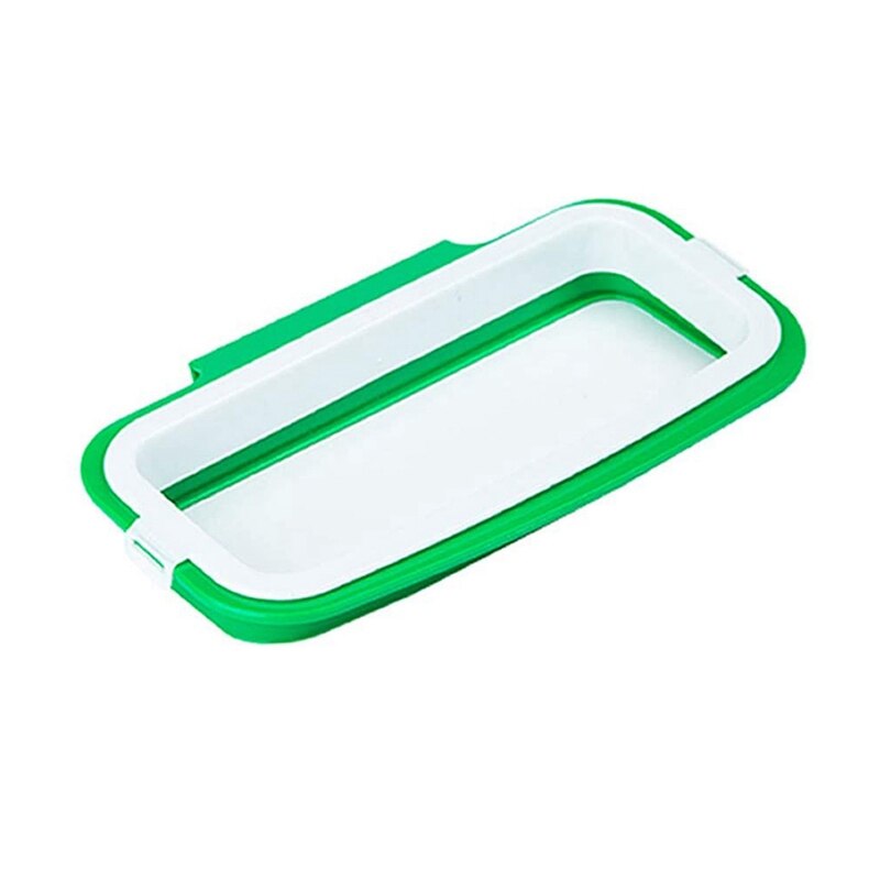 Küche Hängen Mülleimer Regal Schrank Mülleimer Gestell Kunststoff Lagerung Hängen Papierkorb Tasche (Grün): Ursprünglich Titel