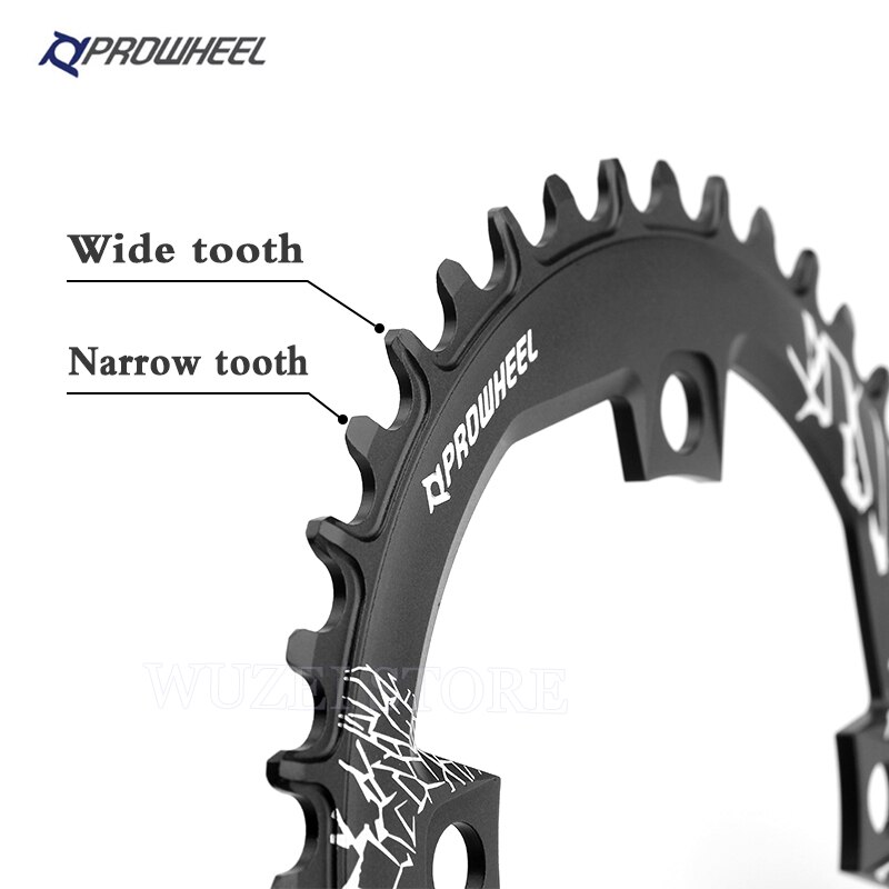 Prowheel 104 bcd mountainbike tandwielen 32/34/36/38/40t tandwielen /7075 aluminium materiaal mtb brede en smalle tand tandwielen