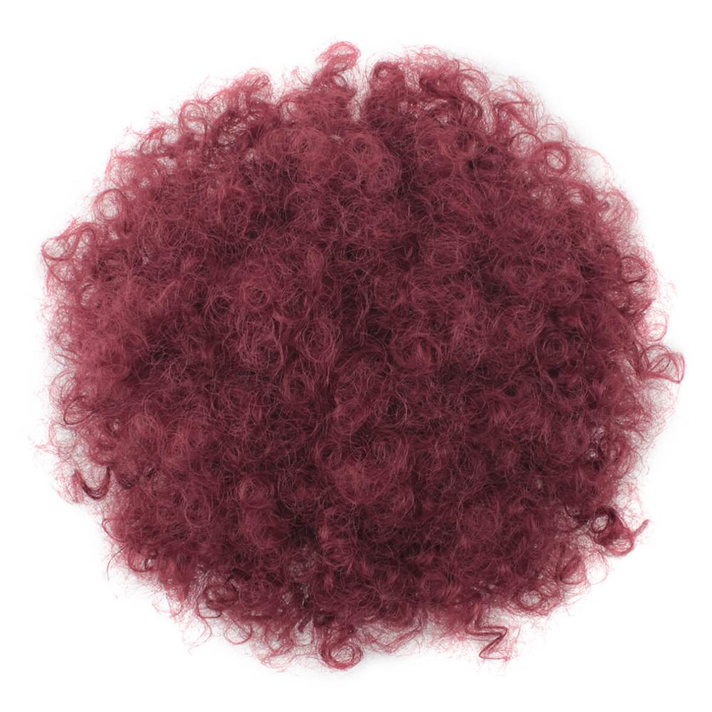 Leven syntetisk høj fluffy sort hestehale hårnåle snoretræk kort fiber krøllet hår hestehale til sorte kvinder: 118