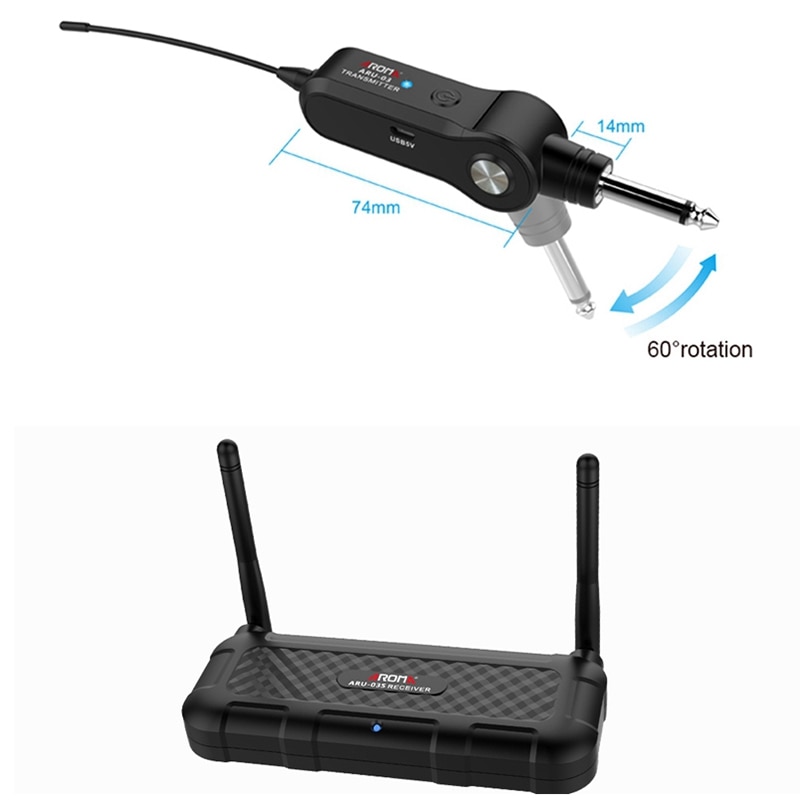 Aroma ARU-03S UHF kabellos Gitarre Absender Empfänger True Diversität o Übertragung System