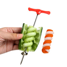 Groenten Spiraal Mes Carving Tool Aardappel Wortel Komkommer Salade Chopper Handleiding Spiraal Schroef Slicer Cutter Spiralizer