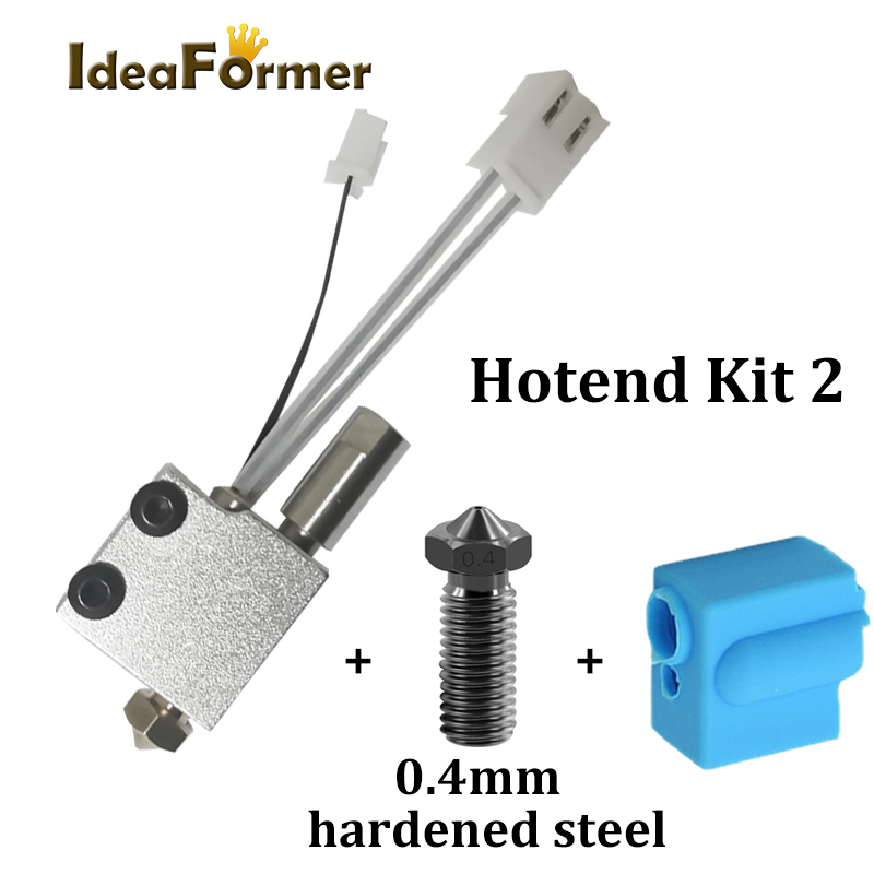 For Artillery Sidewinder X1/X2 Genius Hotend Silicone Sock Heating Tube Thermistor Heat Block Volcano Nozzle Kit Throat Extruder: GRAY