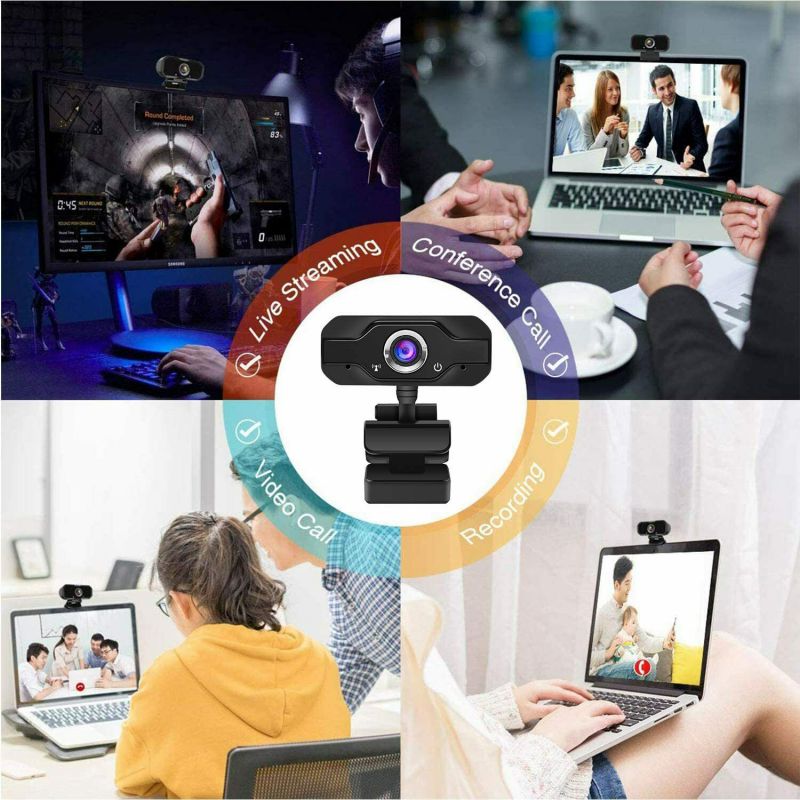 1080P HD Webcam USB PC Laptop Extenal Camera With Microphone Video Call Web Camcorders with Base Clip