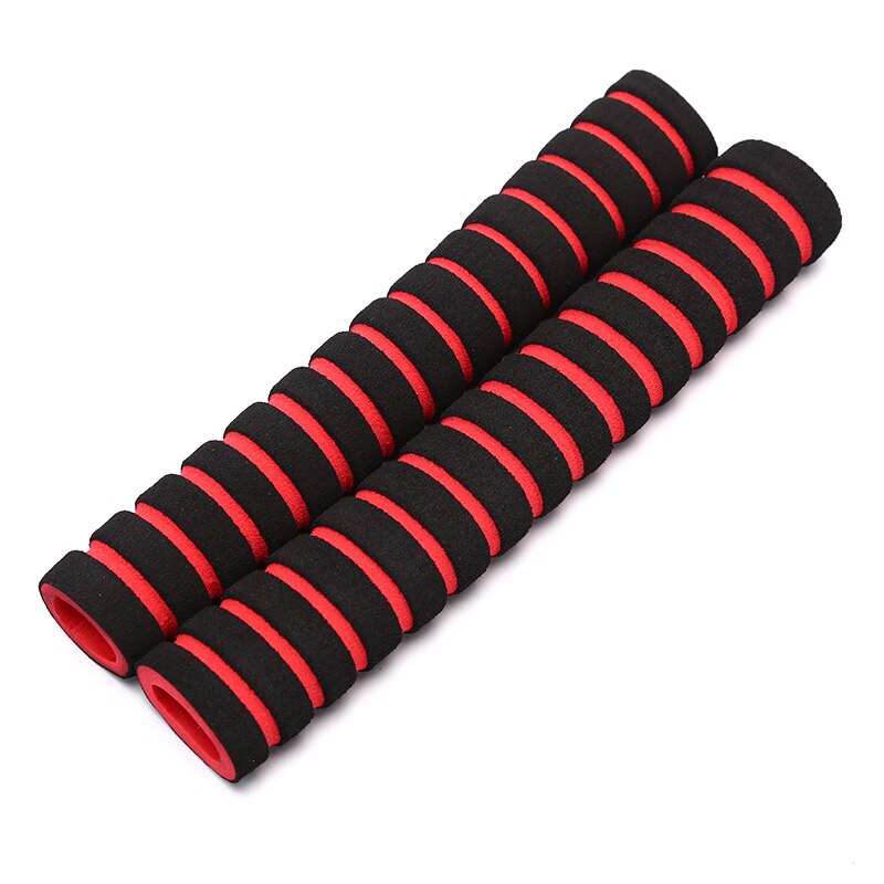 1 par cykelstyr greb udendørs greb cykel greb svamp anti-slip styr anti-skrid stødabsorberende super blød: Rød