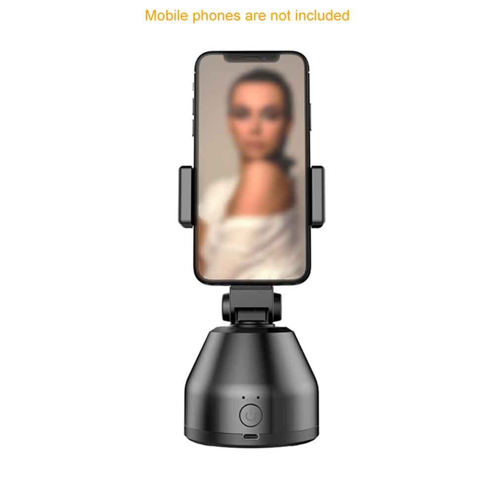 Bluetooth Mount Hands Free For Smartphones 360 Degree Rotation Home Auto Face Tracking Selfie Stick Desktop Gimbal Stabilizer: Black