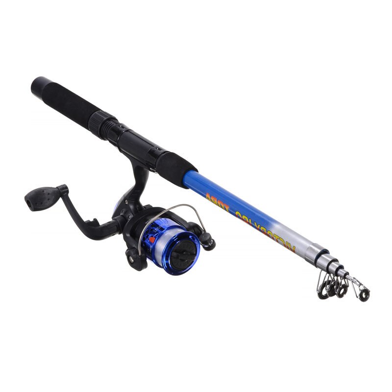 Sea Fishing Pole Beginner Set Accessories 1.8m Telescopic Rod W/ Roller Hooks SG200 Fishing Reel Winding Coil