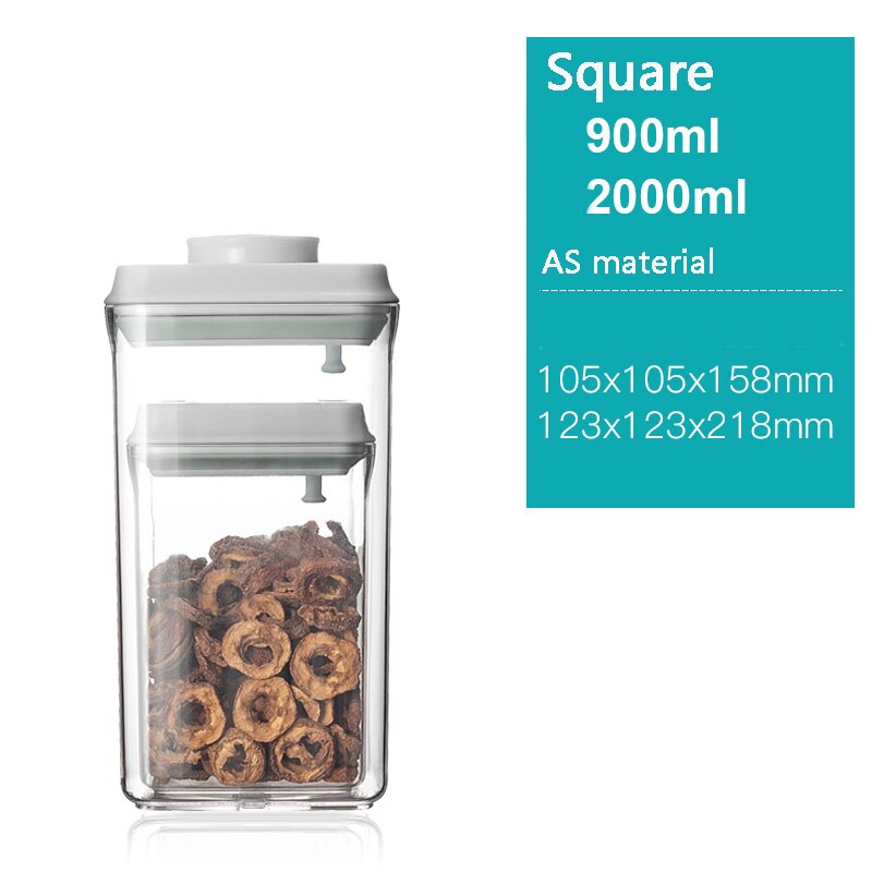 Airtight Food Storage Containers with One Key Press to Seal Lids Waterproof and stackable Suitable for storing flour, nuts, etc.: 4