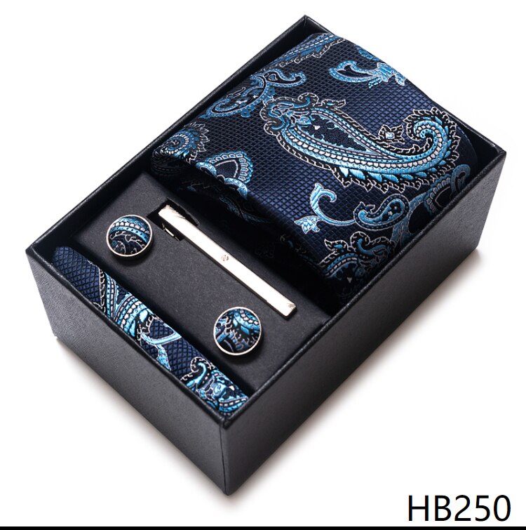 Boîte à cravate pour hommes, 65 couleurs, à la , boutons de manchette, accessoires de chemise bleu foncé or, pour le jour de l&#39;an