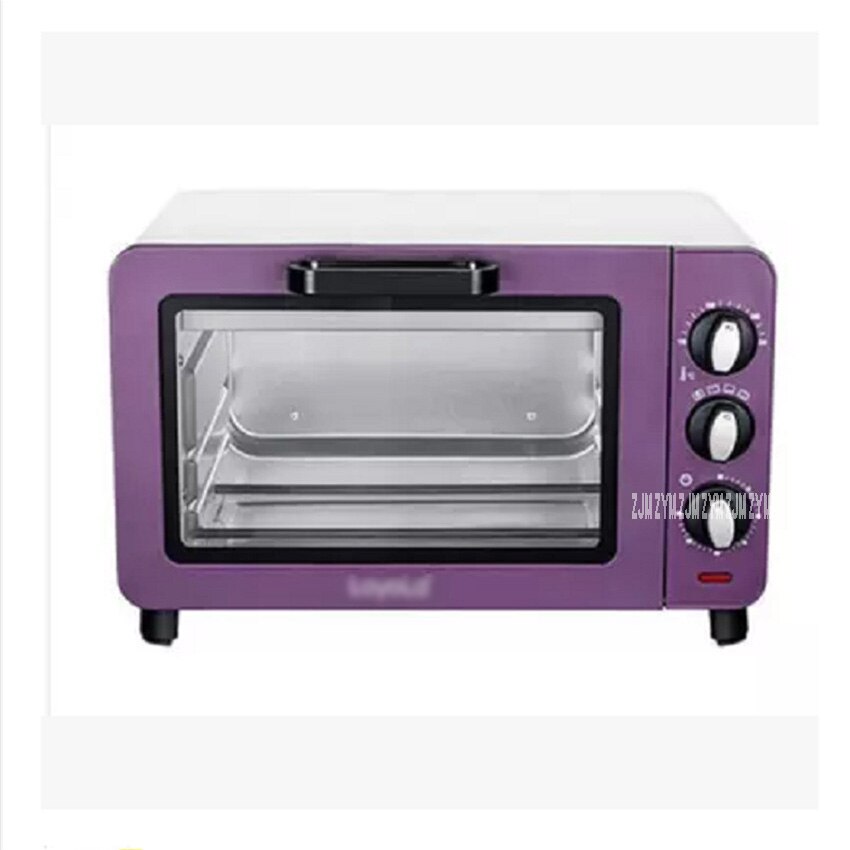 Mini horno multifunción para horno eléctrico, LO-15L, capacidad de 15l, 1200W, 100-230 grados, color morado, carcasa de acero inoxidable
