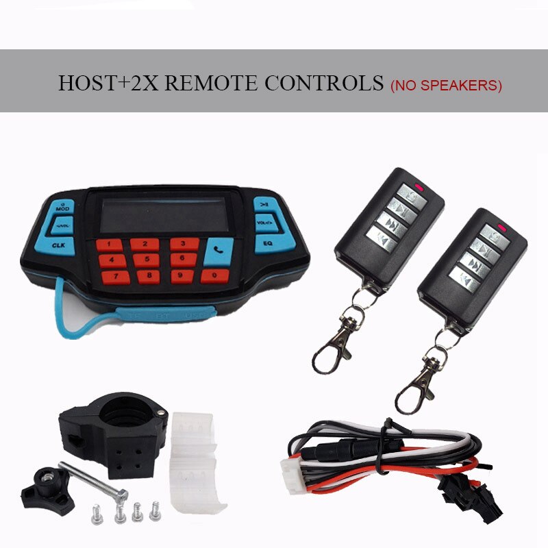 Motorcycle skull loudspeaker With Bluetooth MP3 waterproof Subwoofer Mobile phone call vehicle Electric vehicle Anti theft Color: 12
